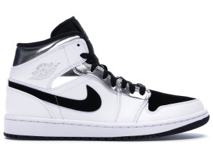 Jordan  1 Mid Alternate Think 16 White/Metallic Silver-Black (554724-121)