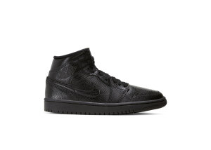 Nike Jordan 1 Mid Black Snakeskin (W) Black/White/Black (BQ6472-010)