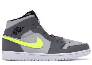 Jordan  1 Mid Gunsmoke Volt Gunsmoke/Volt-Neutral Grey-White-Black (554724-072)