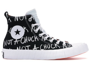 Converse  Chuck Taylor All-Star 70s Hi Unt1tl3d “Not a Chuck” Black Black/White-Bold Mandarin (166502C)