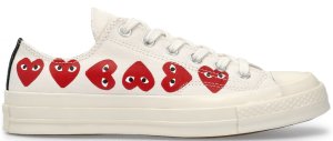 Converse  Chuck Taylor All-Star 70s Ox Comme des Garcons Play Multi-Heart White White/Red-Egret (162975C)