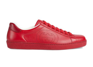Gucci  Ace Perforated Interlocking G Red Red (_599147 AYO70 6463)