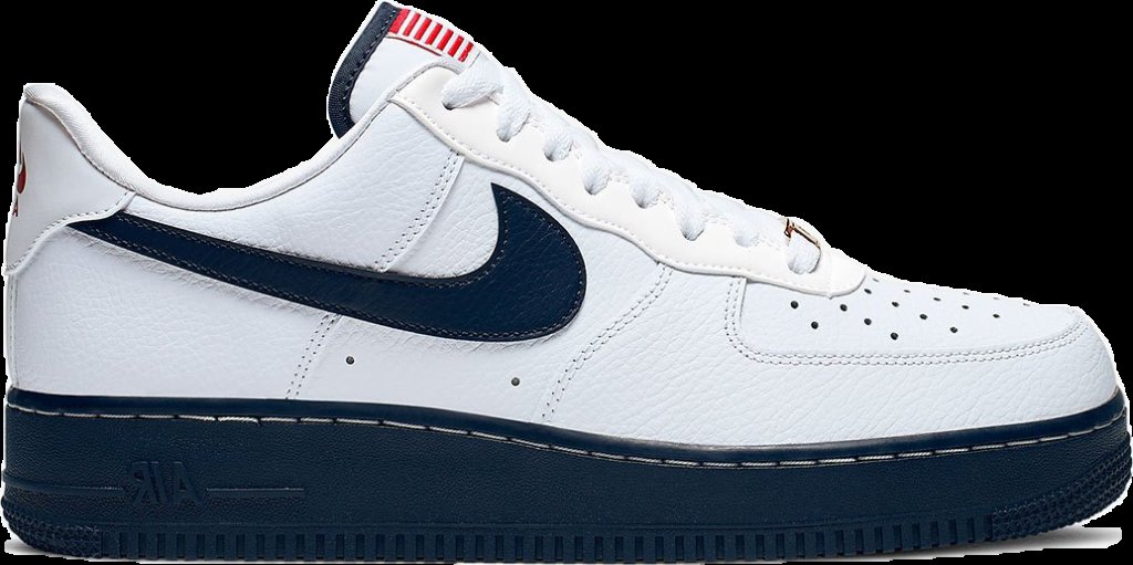 Nike Air Force 1 Low USA White/Sport Red-Metallic Gold-Obsidian (CK5718-100)