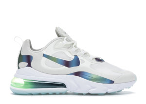Nike  Air Max 270 React Bubble Pack White Summit White/Multi-Color-Platinum Tint (CT5064-100)