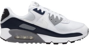 Nike  Air Max 90 White Grey Obsidian White/Light Smoke Grey-Particle Grey-Obsidian (CT4352-100)