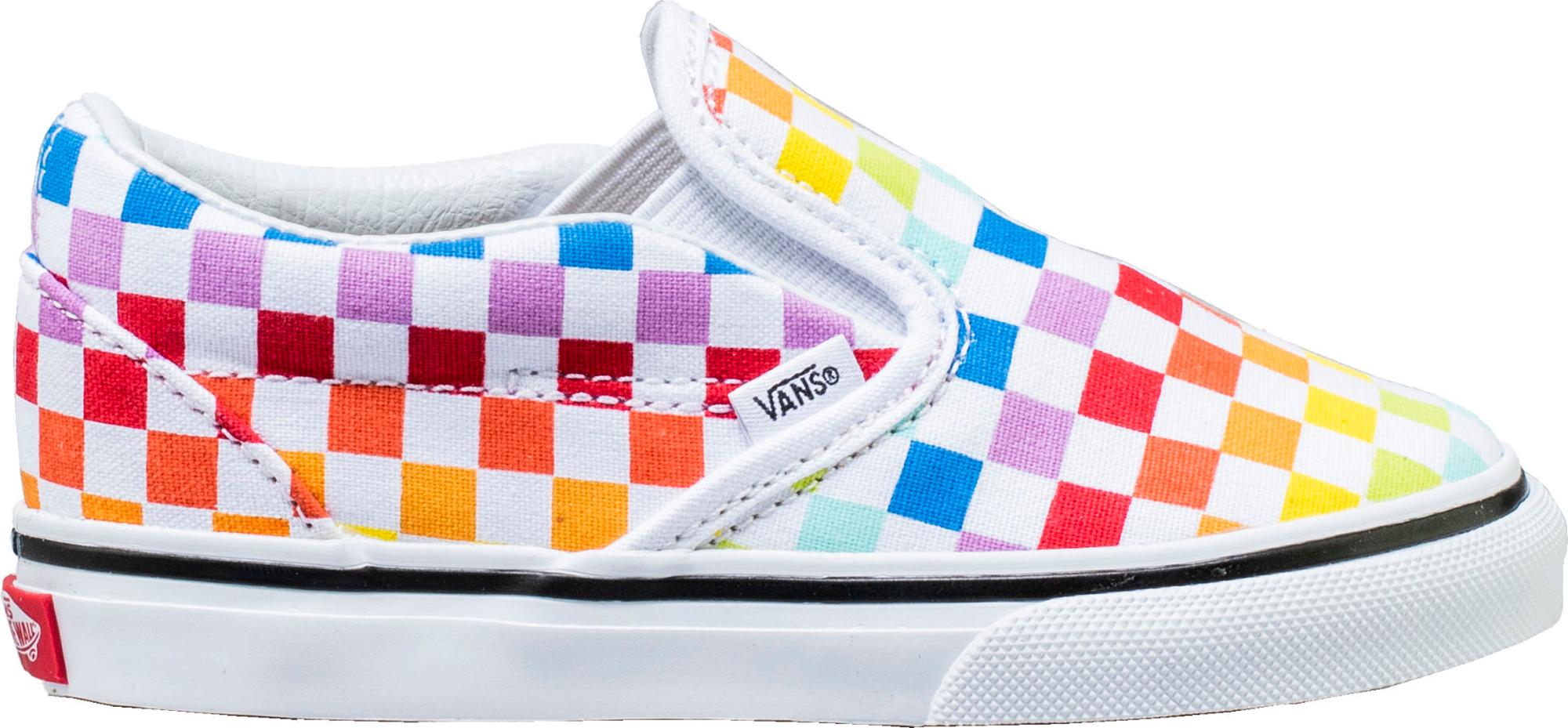 Vans Slip-On Rainbow Checkerboard (TD) Rainbow/True White (VN000EX8U09)