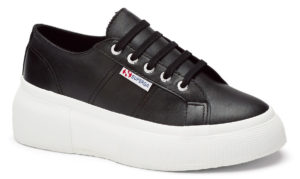 Superga 2287 Nappa Lea Up5 Black White (s24678)