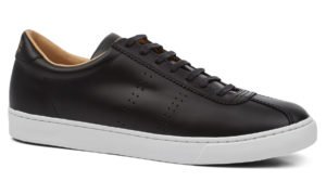 Superga 2843 Superga Sport Brushed Leather Black White (s23717)