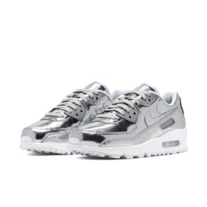 Nike Womens Air Max 90 ‘Metallic Pack’ Silver (2020) (CQ6639-001)