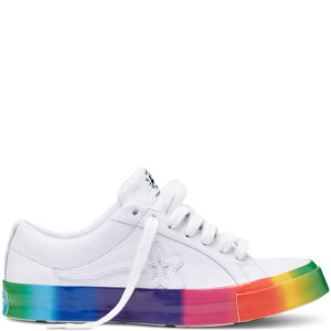 Converse  One Star Ox Golf Le Fleur Rainbow Sole White/White-Multi (166409C)