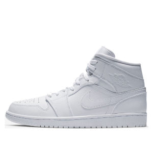 Air Jordan Nike AJ I 1 Mid Triple White (2019) (554724-129)