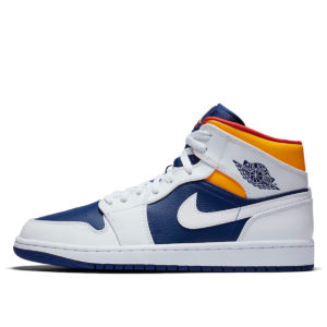 Jordan  1 Mid Royal Blue Laser Orange White/Deep Royal Blue-Track Red-Laser Orange (554724-131)