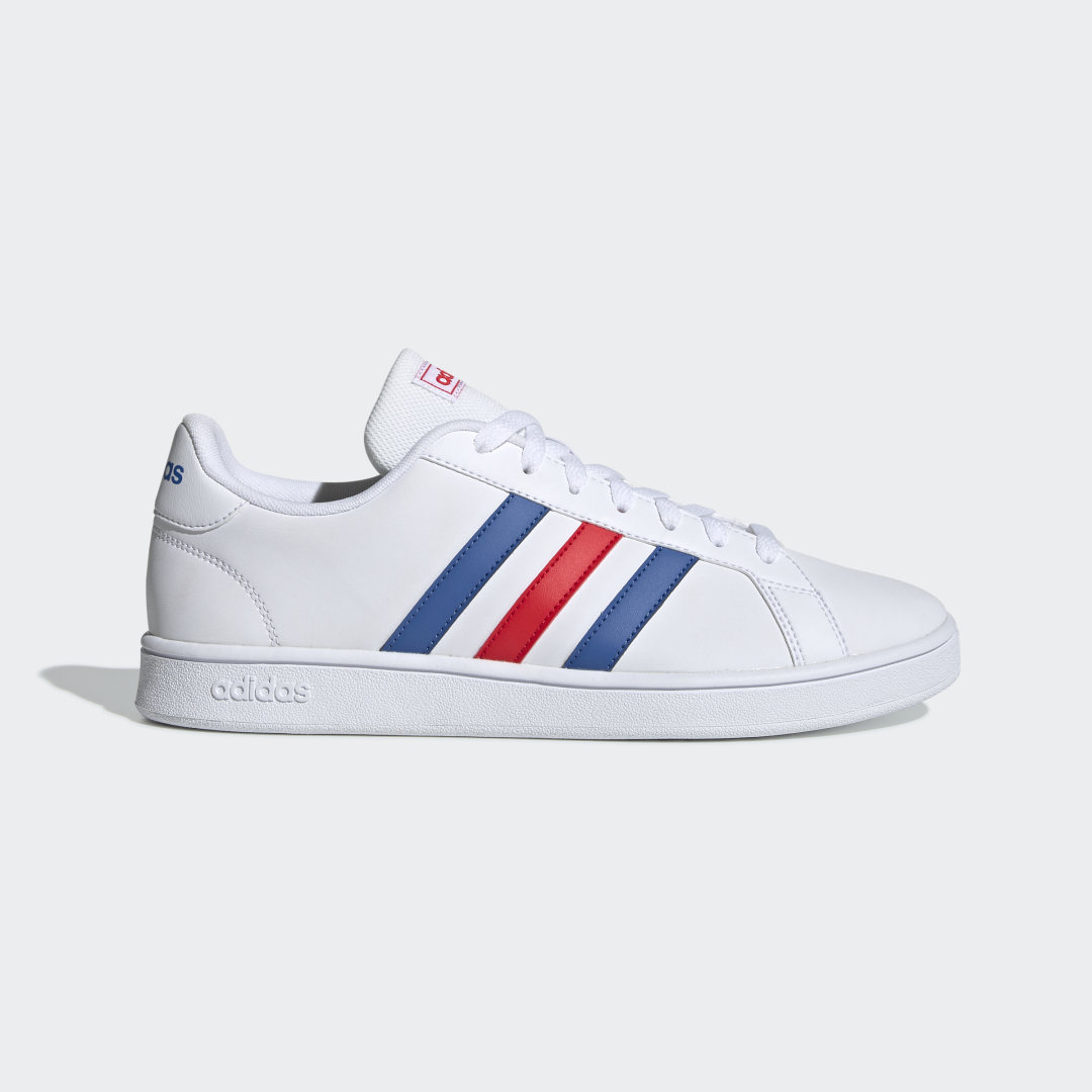 Adidas Grand Court Base Cloud White / Blue / Active Red (EE7901)