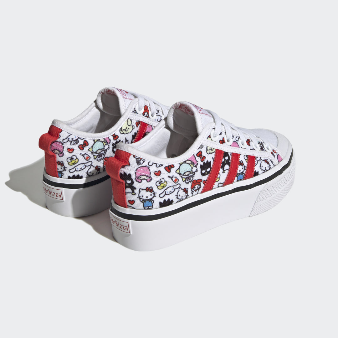 Adidas Nizza Platform Cloud White / Core Black / Vivid Red (HQ6888)